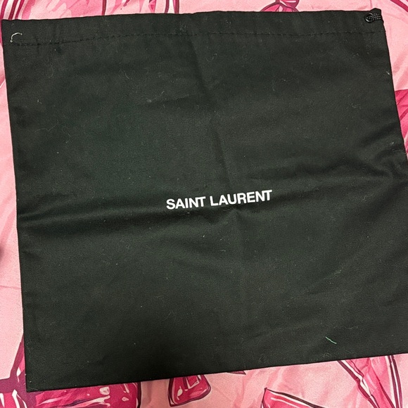 Saint Laurent Black Clutch with Gold Logo - Picture 6 of 6